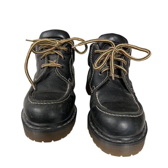 Vintage Dr. Martens Brown Leather Made in England 8458 Lace-Up‎ Platform Boots 9 - Picture 2 of 12